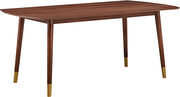 Mid-century style walnut rectangular table by Meridian additional picture 5
