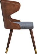 Mid-century style walnut dining chair by Meridian additional picture 2