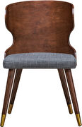 Mid-century style walnut dining chair by Meridian additional picture 5