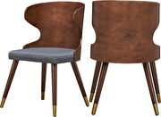 Mid-century style walnut dining chair by Meridian additional picture 6