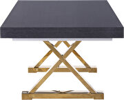Oversized extension gray / gold dining table by Meridian additional picture 6