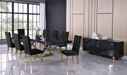Oversized extension gray / gold dining table by Meridian additional picture 9