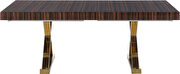 Oversized extension zebra brown / gold dining table by Meridian additional picture 8