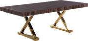 Oversized extension zebra brown / gold dining table by Meridian additional picture 10
