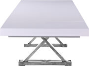 Oversized extension white/silver dining table by Meridian additional picture 4