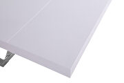 Oversized extension white/silver dining table by Meridian additional picture 6