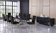 Oversized extension gray/silver dining table by Meridian additional picture 2