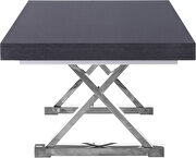 Oversized extension gray/silver dining table by Meridian additional picture 5