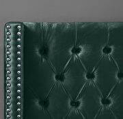 Modern tufted headboard green velvet full bed by Meridian additional picture 5