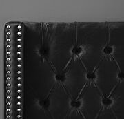 Modern tufted headboard black king bed by Meridian additional picture 5