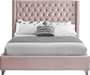 Modern diamond shape tufted headboard bed by Meridian additional picture 3