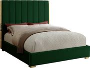 Gold frame/legs / green velvet queen bed by Meridian additional picture 2