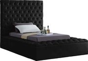 Black velvet tufted twin size bed w/ storage by Meridian additional picture 2
