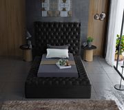 Black velvet tufted twin size bed w/ storage by Meridian additional picture 5