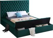 Green velvet tufted full bed w/ storage by Meridian additional picture 5