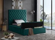 Green velvet tufted twin bed w/ storage by Meridian additional picture 5
