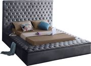 Gray velvet tufted full size bed w/ storage by Meridian additional picture 3