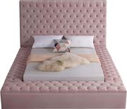Pink velvet tufted queen bed w/ storage by Meridian additional picture 3
