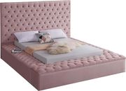 Pink velvet tufted queen bed w/ storage by Meridian additional picture 4