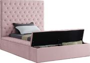 Pink velvet tufted twin bed w/ storage by Meridian additional picture 3