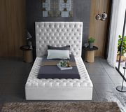 White velvet tufted twin bed w/ storage by Meridian additional picture 5
