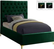 Green velvet tufted headboard twin bed by Meridian additional picture 2