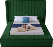 Channel tufting / storage green velvet modern bed by Meridian additional picture 2