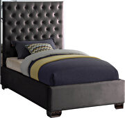 Tufted headboard twin bed in modern style by Meridian additional picture 2