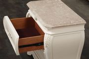 White pearl finish nightstand by Meridian additional picture 2