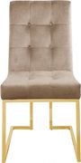 Beige velvet / gold metal base dining chair by Meridian additional picture 2