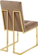 Beige velvet / gold metal base dining chair by Meridian additional picture 4