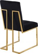 Gold base / tufted black velvet dining chair by Meridian additional picture 4