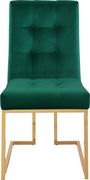Gold base / tufted green velvet dining chair by Meridian additional picture 2