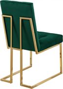 Gold base / tufted green velvet dining chair by Meridian additional picture 4