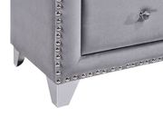 Gray velvet nightstand by Meridian additional picture 2