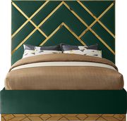 Gold metal / green velvet contemporary bed by Meridian additional picture 2