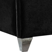 Chrome / black velvet designer king size bed by Meridian additional picture 3