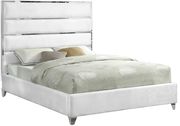 Chrome / white velvet designer full bed by Meridian additional picture 2