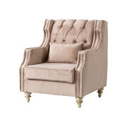 Chesterfield style light beige microfiber chair by Empire Furniture USA additional picture 2