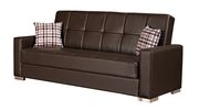 Brown leatherette sofa w/ storage & bed option by Empire Furniture USA additional picture 8