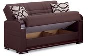 Brown bonded leather loveseat w/ storage by Empire Furniture USA additional picture 2