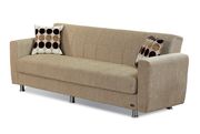 Sand / beige chenille fabric sofa / sofa bed by Empire Furniture USA additional picture 2