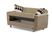 Sand / beige chenille fabric loveseat by Empire Furniture USA additional picture 2