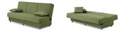 Green microfiber sofa bed w/ storage and pillows by Empire Furniture USA additional picture 3