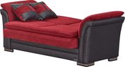 Red/black storage loveseat  bed by Empire Furniture USA additional picture 3