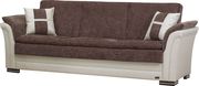 Brown/beige fabric convertible storage/sofa bed by Empire Furniture USA additional picture 2