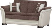 Brown/beige fabric convertible storage/sofa bed by Empire Furniture USA additional picture 5