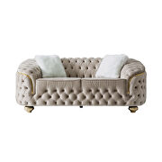 Elegant curved tufted living room sofa by Empire Furniture USA additional picture 6