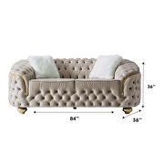 Elegant curved tufted living room sofa by Empire Furniture USA additional picture 7