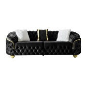 Elegant curved tufted living room sofa by Empire Furniture USA additional picture 4